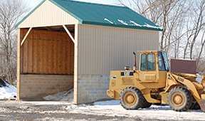 Storage for Salt and Snow Plow